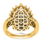 14k 2 5/8 carat Lab Grown Diamond VS/SI+ G+ Complete Cluster Fashion Ring