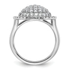 14k White Gold 2 1/4 carat Lab Grown Diamond VS/SI+ G+ Complete Fashion Ring