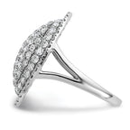 14k White Gold 2 1/4 carat Lab Grown Diamond VS/SI+ G+ Complete Fashion Ring