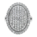 14k White Gold 2 1/4 carat Lab Grown Diamond VS/SI+ G+ Complete Fashion Ring