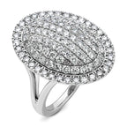 14k White Gold 2 1/4 carat Lab Grown Diamond VS/SI+ G+ Complete Fashion Ring