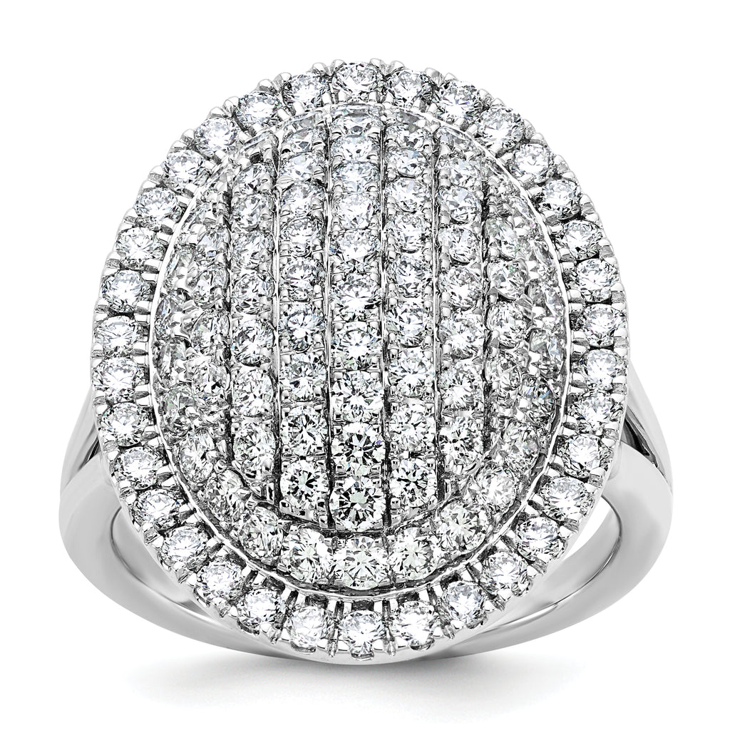 14k White Gold 2 1/4 carat Lab Grown Diamond VS/SI+ G+ Complete Fashion Ring