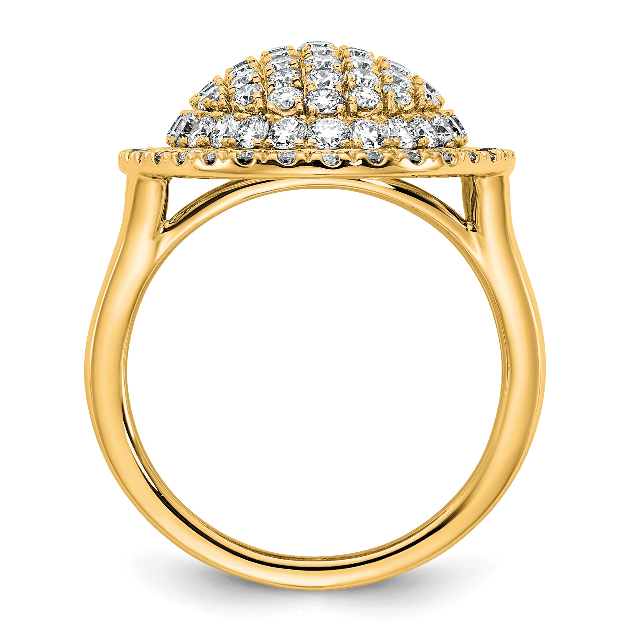 14k 2 1/4 carat Lab Grown Diamond VS/SI+ G+ Complete Fashion Ring Secondary image