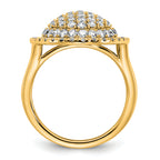 14k 2 1/4 carat Lab Grown Diamond VS/SI+ G+ Complete Fashion Ring