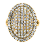 14k 2 1/4 carat Lab Grown Diamond VS/SI+ G+ Complete Fashion Ring