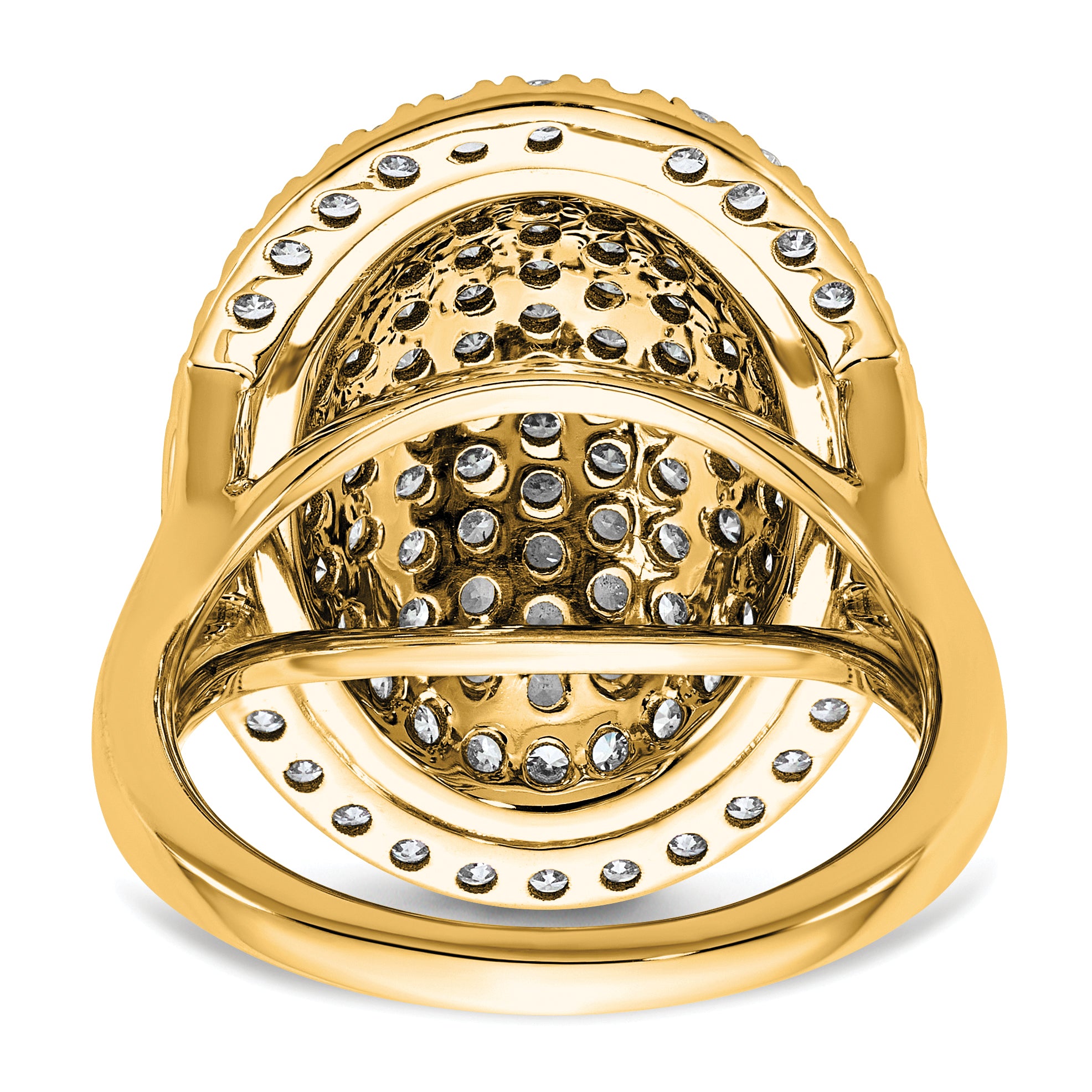 14k 2 1/4 carat Lab Grown Diamond VS/SI+ G+ Complete Fashion Ring