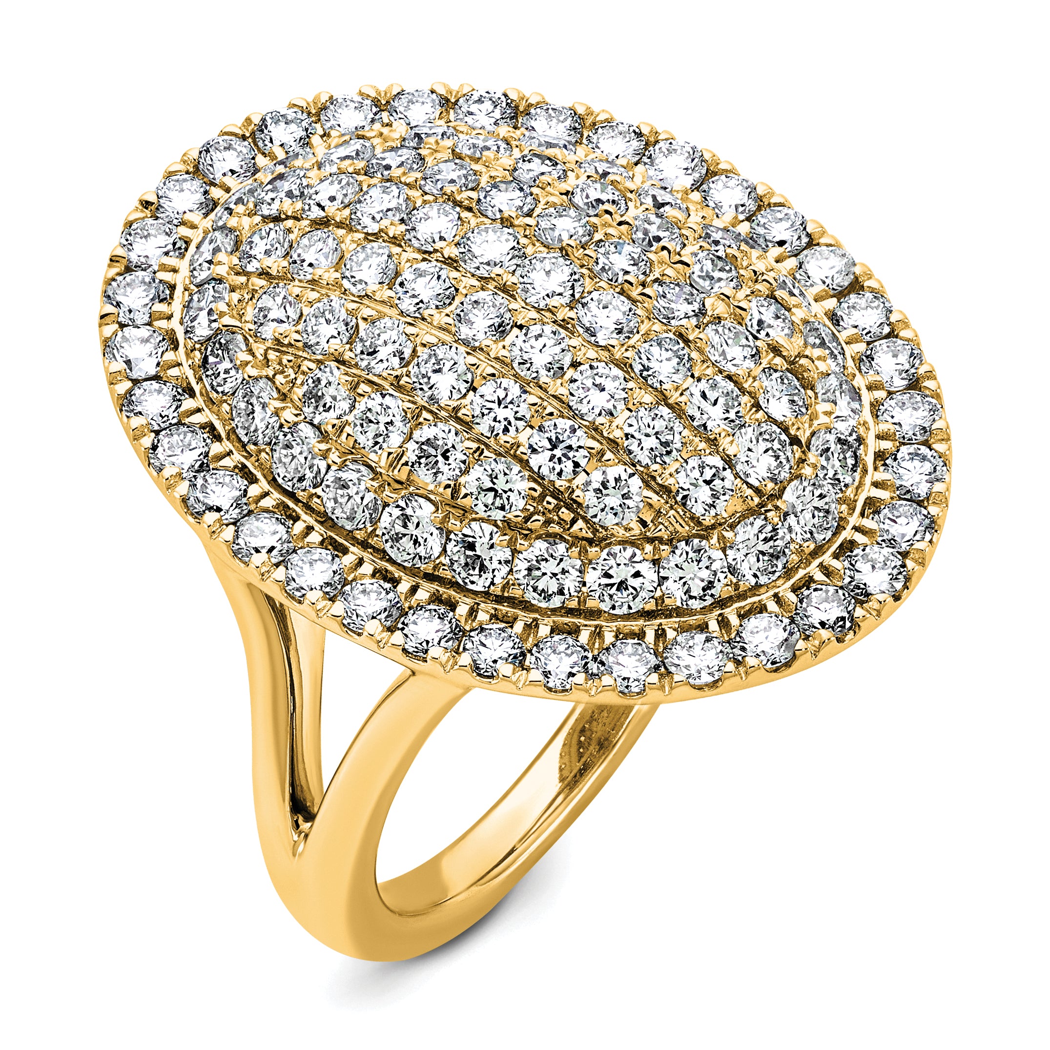 14k 2 1/4 carat Lab Grown Diamond VS/SI+ G+ Complete Fashion Ring