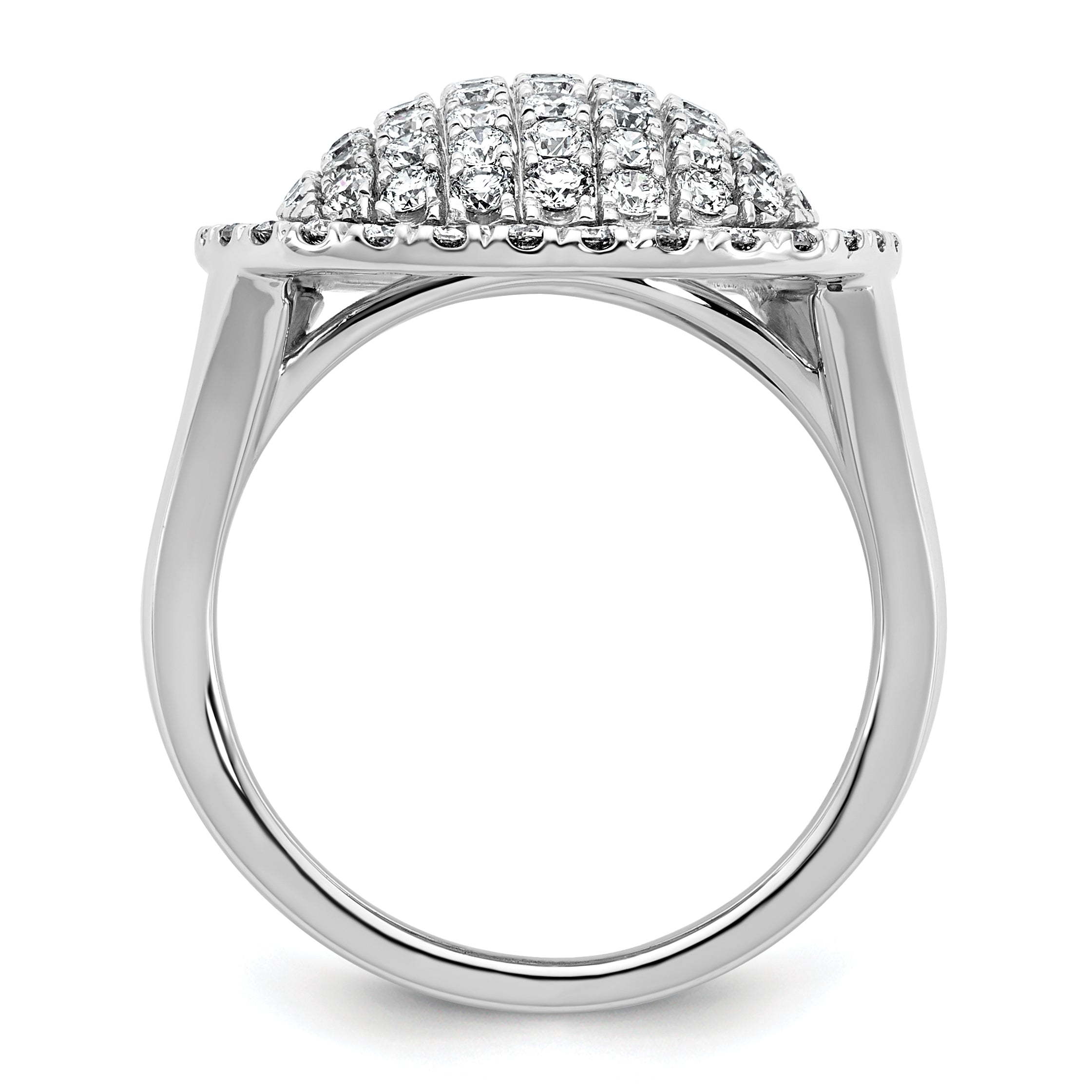 14k White Gold 2 carat Lab Grown Diamond VS/SI+ G+ Complete Fashion Ring