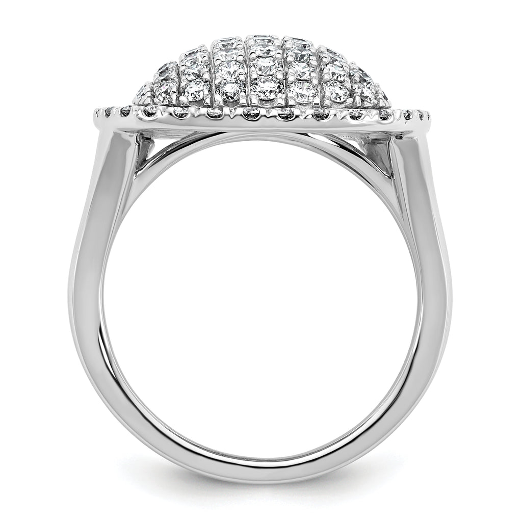 14k White Gold 2 carat Lab Grown Diamond VS/SI+ G+ Complete Fashion Ring