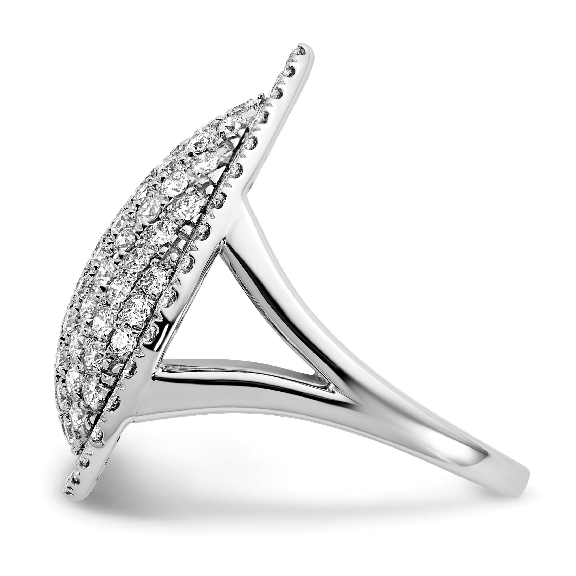 14k White Gold 2 carat Lab Grown Diamond VS/SI+ G+ Complete Fashion Ring