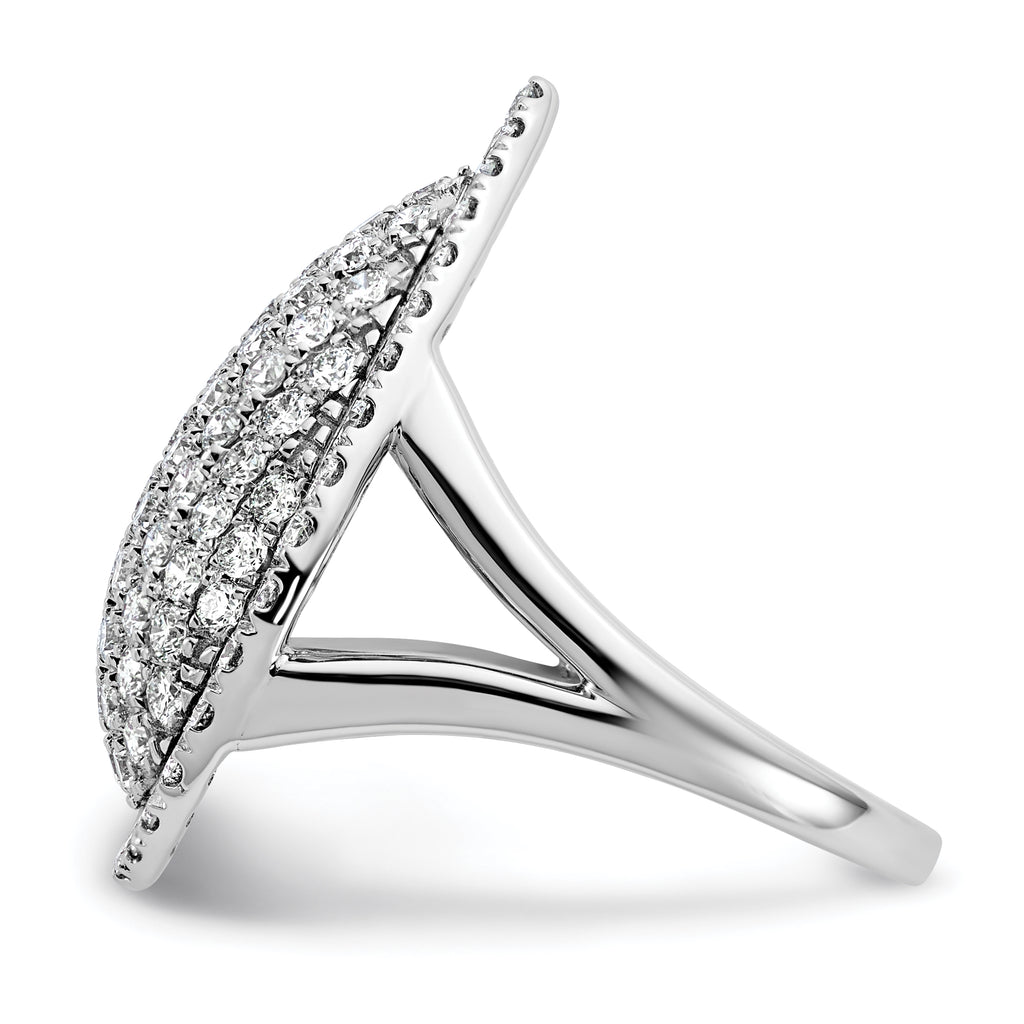 14k White Gold 2 carat Lab Grown Diamond VS/SI+ G+ Complete Fashion Ring