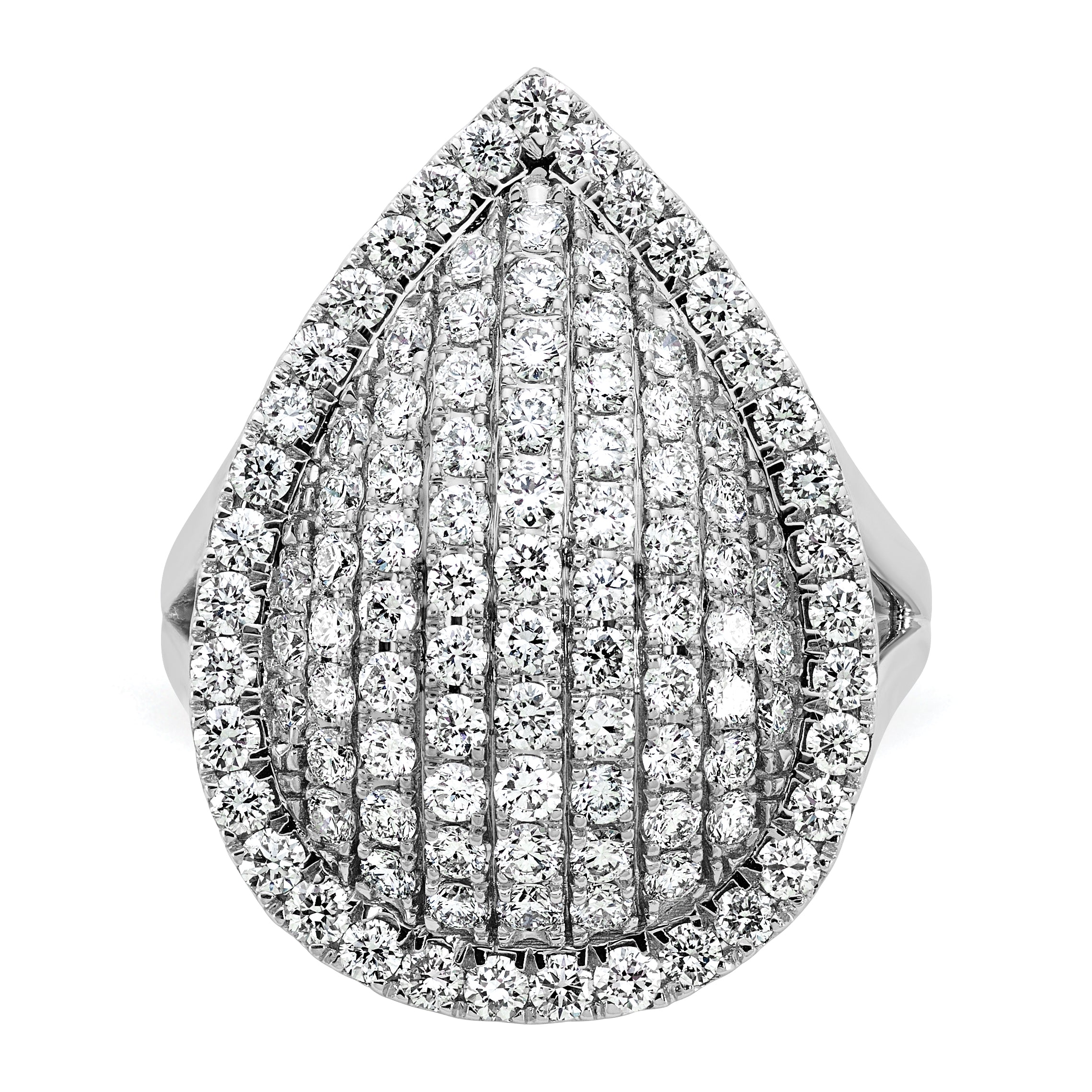 14k White Gold 2 carat Lab Grown Diamond VS/SI+ G+ Complete Fashion Ring