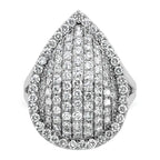 14k White Gold 2 carat Lab Grown Diamond VS/SI+ G+ Complete Fashion Ring