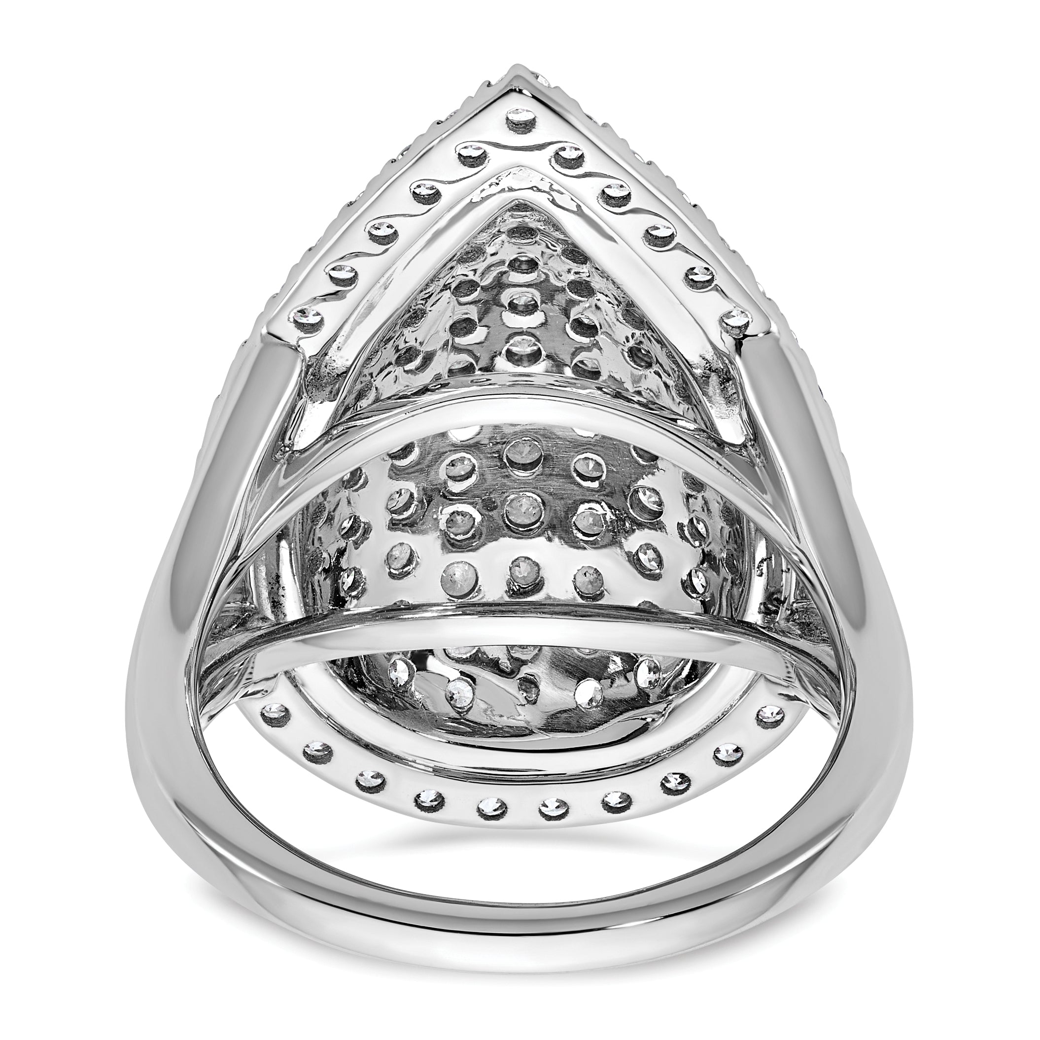 14k White Gold 2 carat Lab Grown Diamond VS/SI+ G+ Complete Fashion Ring