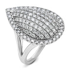 14k White Gold 2 carat Lab Grown Diamond VS/SI+ G+ Complete Fashion Ring