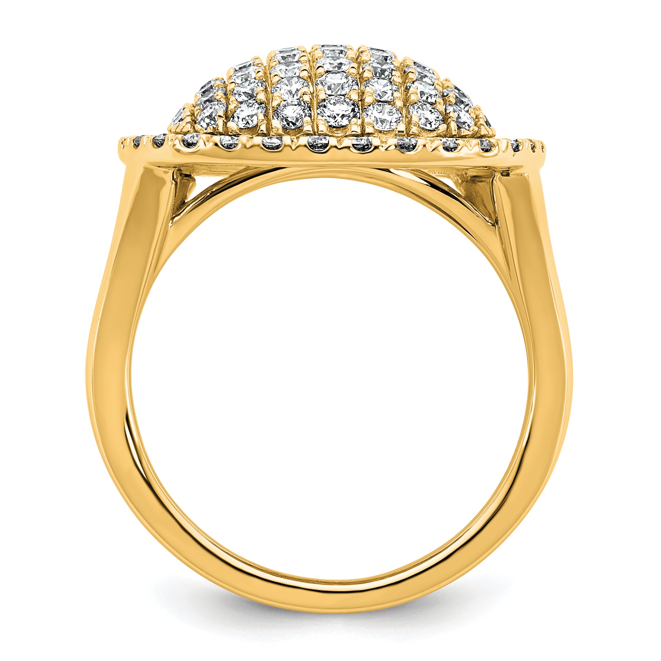 14k 2 carat Lab Grown Diamond VS/SI+ G+ Complete Fashion Ring