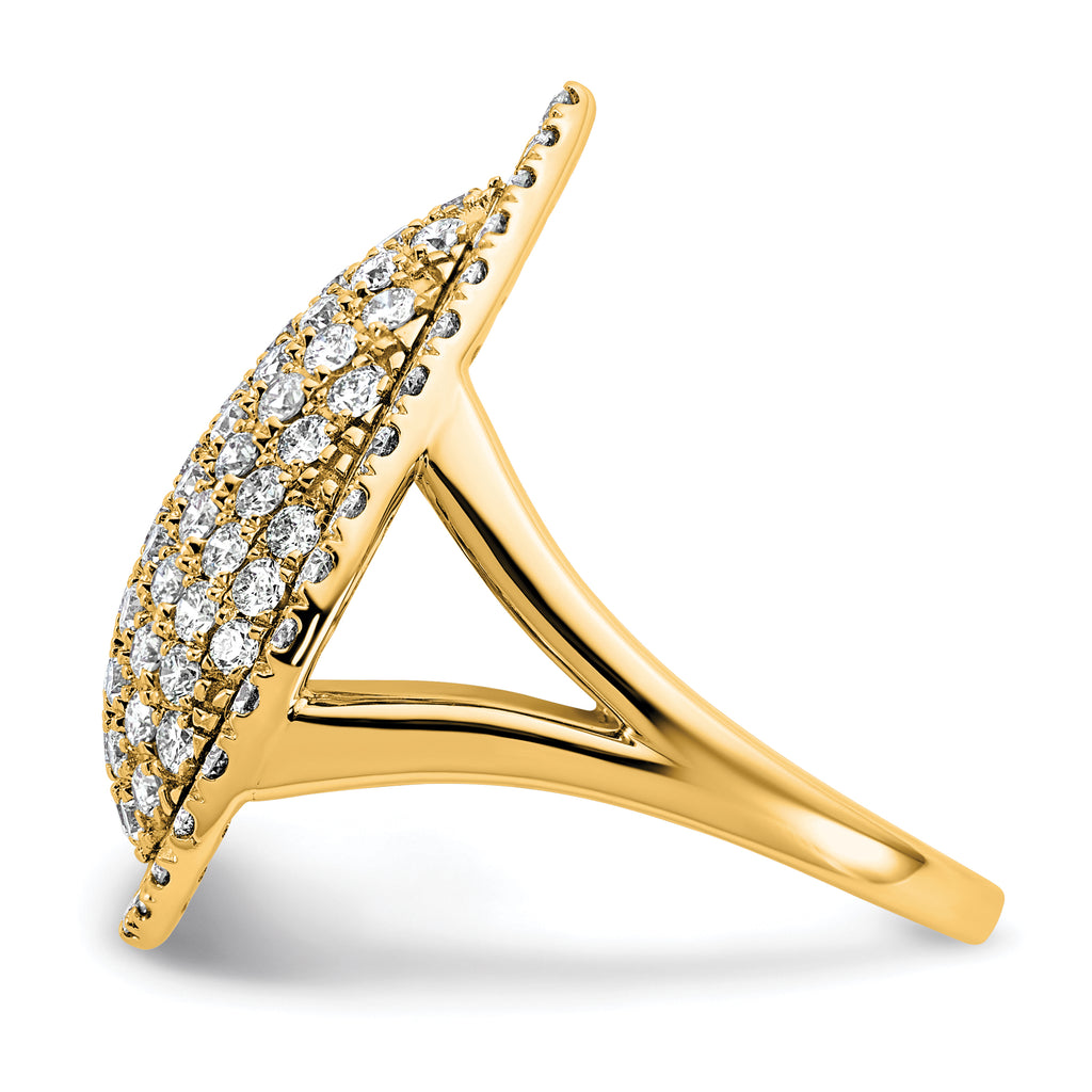 14k 2 carat Lab Grown Diamond VS/SI+ G+ Complete Fashion Ring