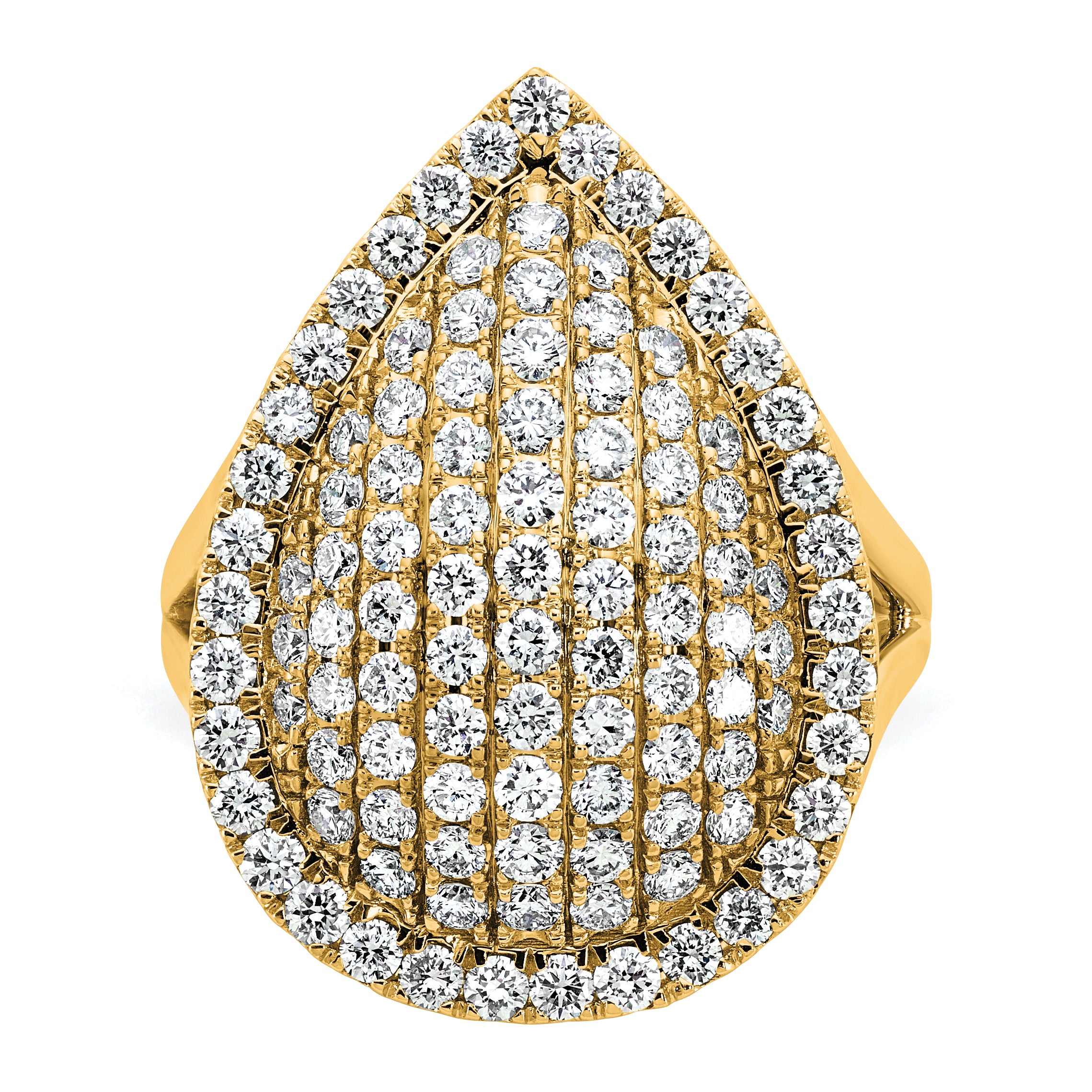 14k 2 carat Lab Grown Diamond VS/SI+ G+ Complete Fashion Ring