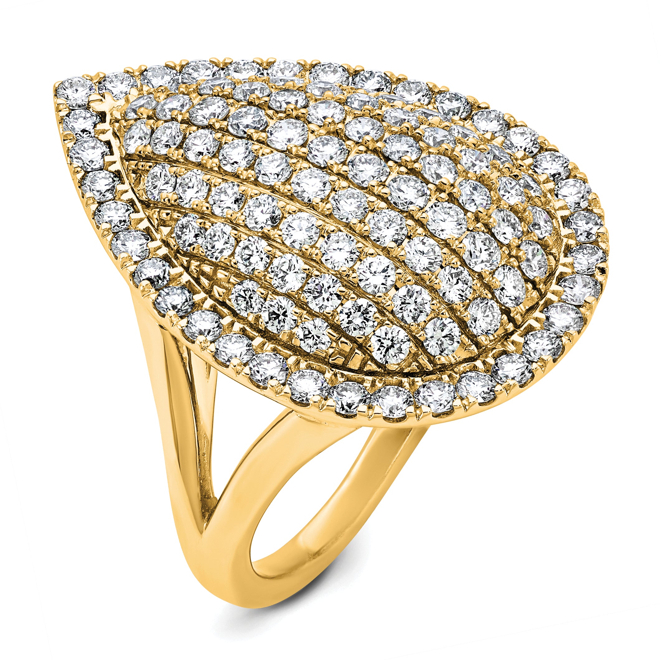 14k 2 carat Lab Grown Diamond VS/SI+ G+ Complete Fashion Ring