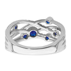 14k White Gold Sapphire and Diamond Ring