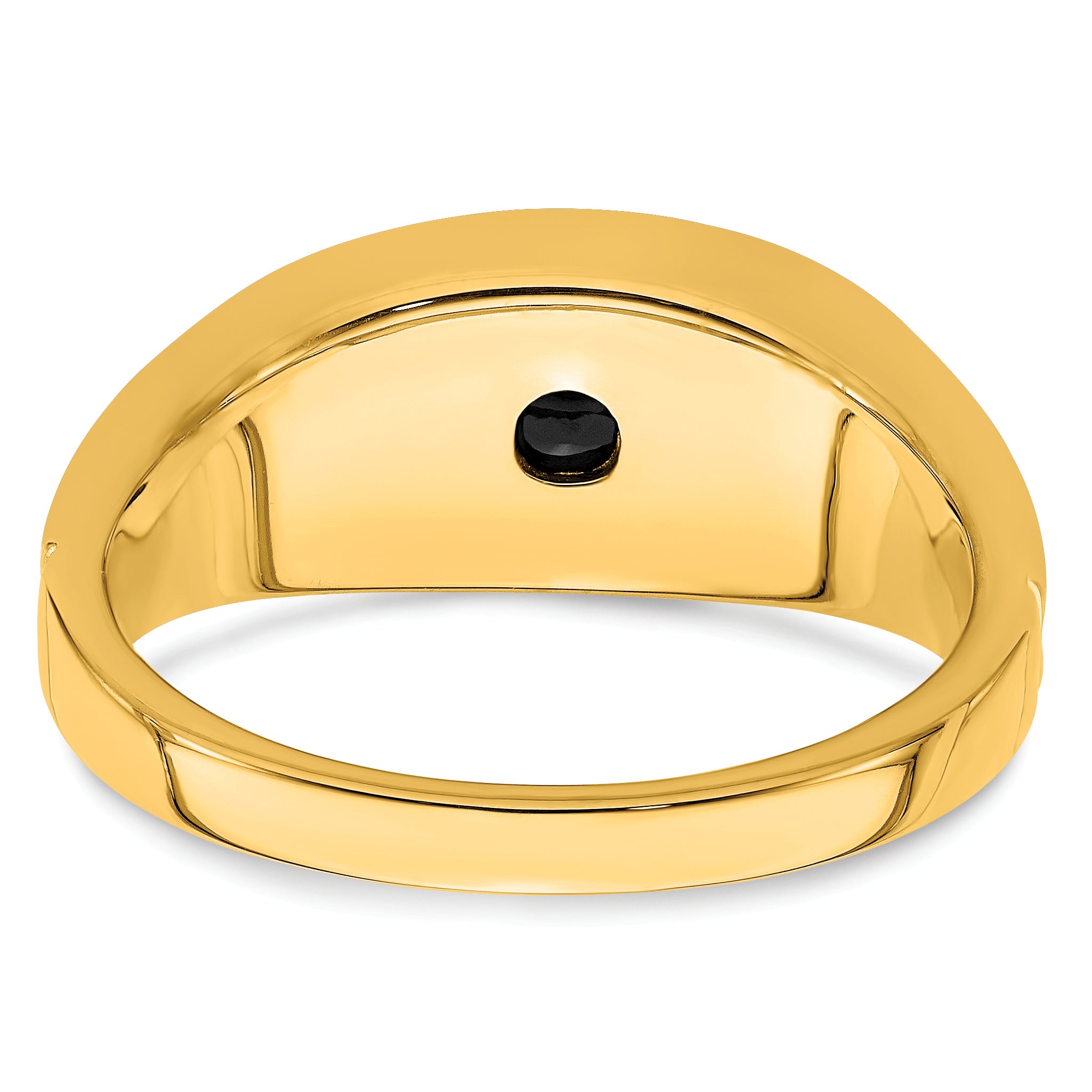 14k Onyx and Diamond Mens Ring