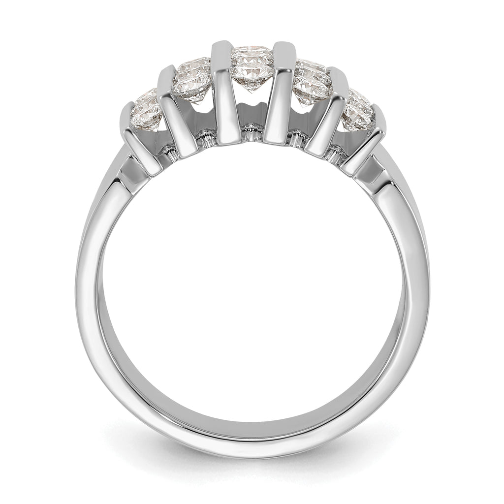 14k White Gold 1 carat Lab Grown Diamond VS/SI+ G+ Complete Fashion Band
