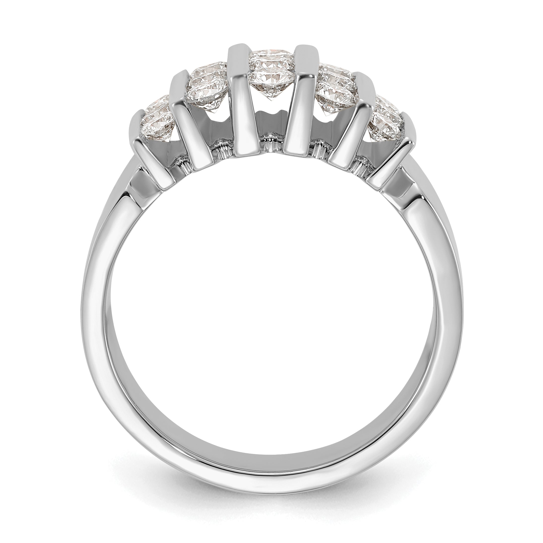 14k White Gold 1 carat Lab Grown Diamond VS/SI+ G+ Complete Fashion Band