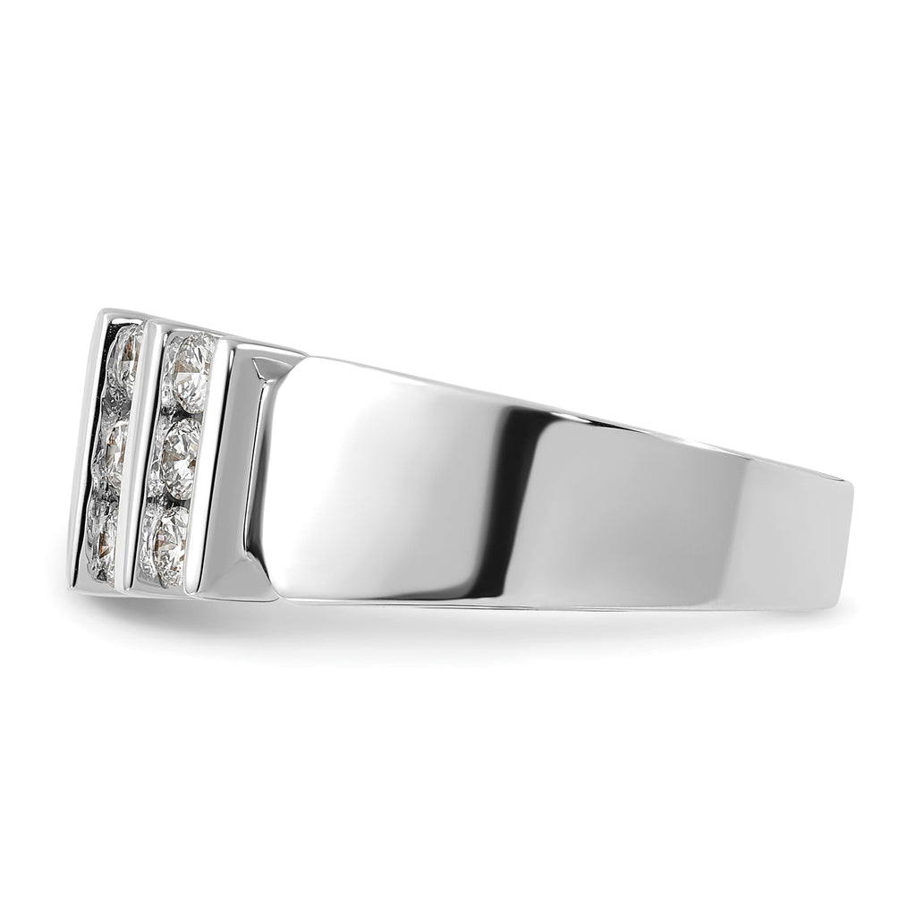 14k White Gold 1 carat Lab Grown Diamond VS/SI+ G+ Complete Fashion Band
