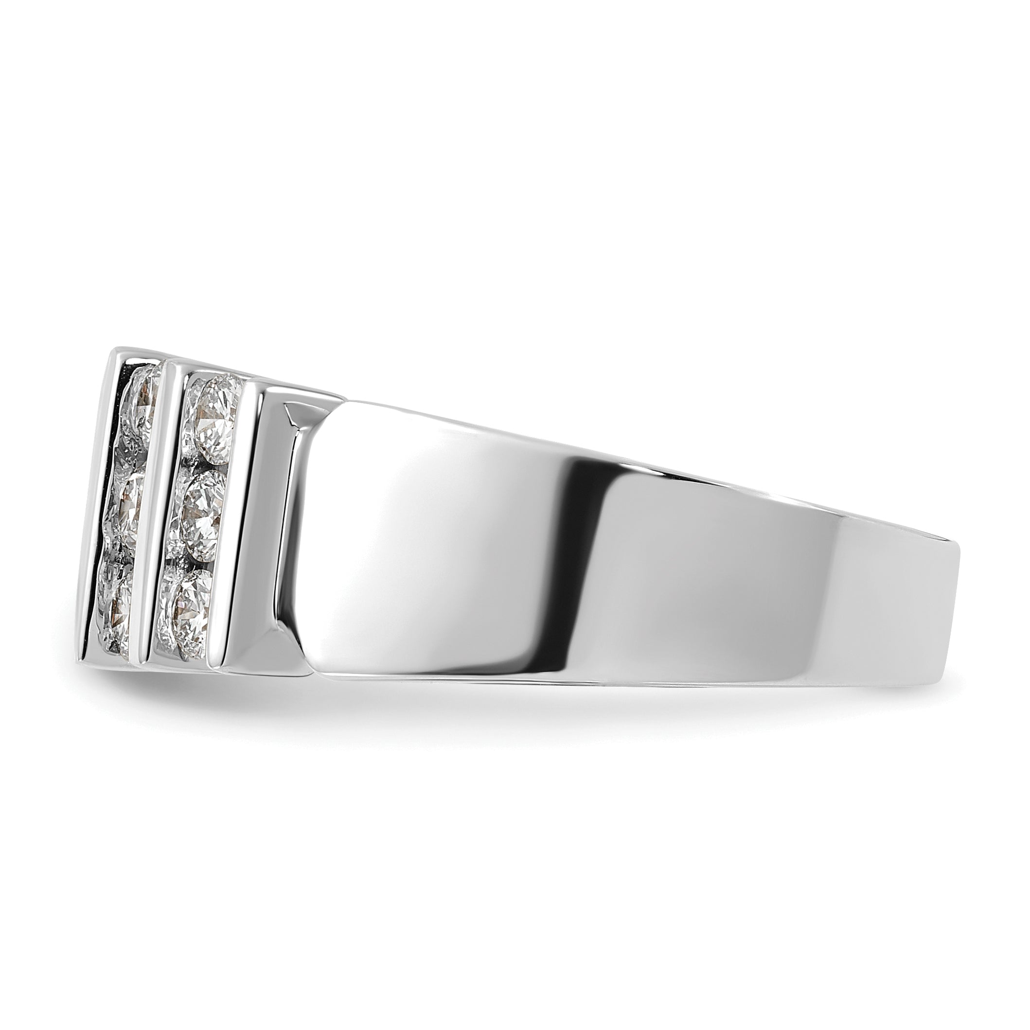 14k White Gold 1 carat Lab Grown Diamond VS/SI+ G+ Complete Fashion Band
