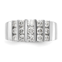 14k White Gold 1 carat Lab Grown Diamond VS/SI+ G+ Complete Fashion Band