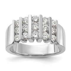 14k White Gold 1 carat Lab Grown Diamond VS/SI+ G+ Complete Fashion Band