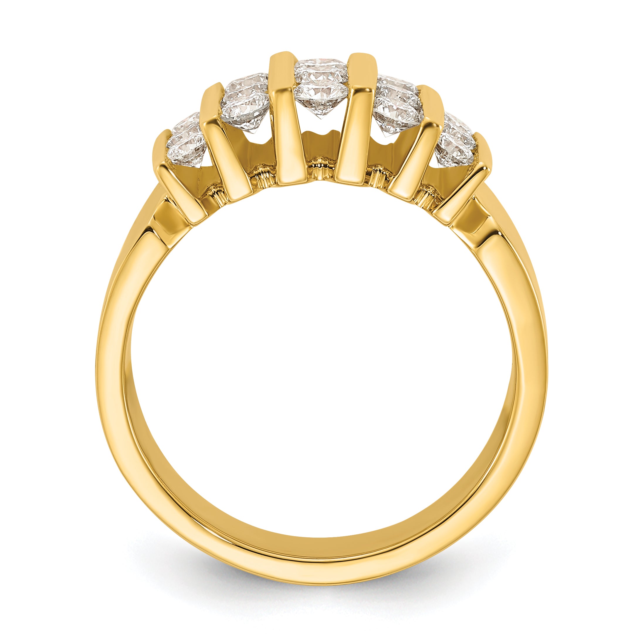 14k 1 carat Lab Grown Diamond VS/SI+ G+ Complete Fashion Band