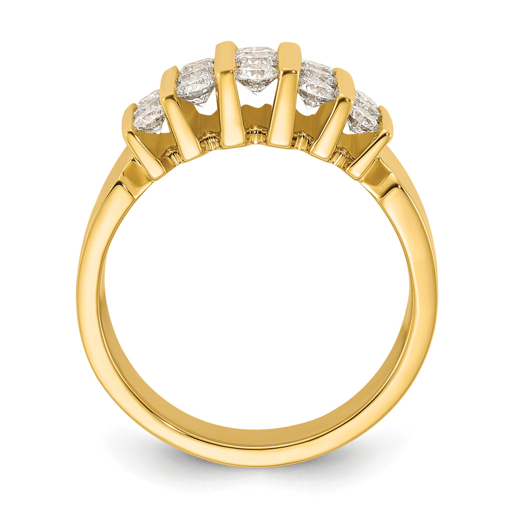 14k 1 carat Lab Grown Diamond VS/SI+ G+ Complete Fashion Band