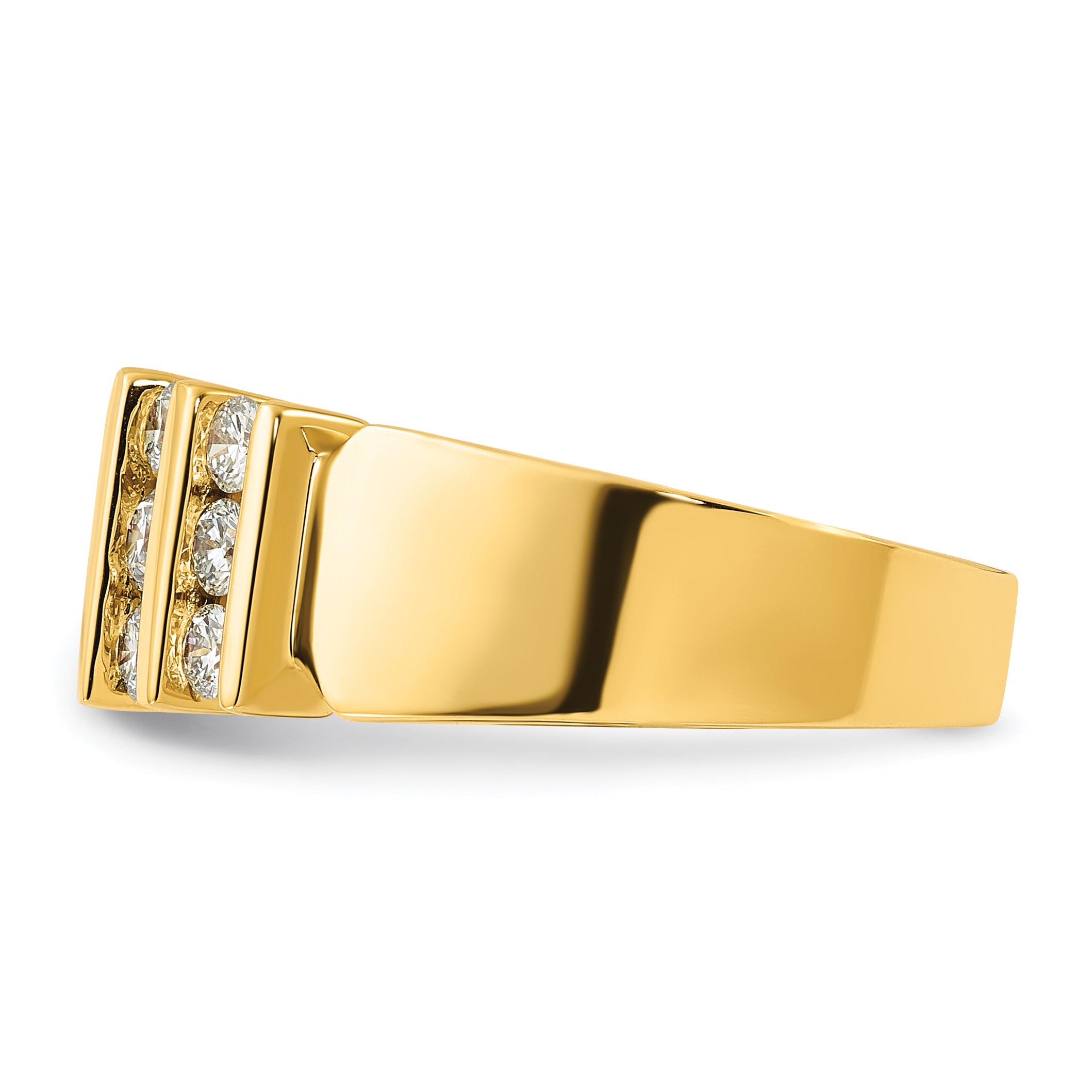 14k 1 carat Lab Grown Diamond VS/SI+ G+ Complete Fashion Band
