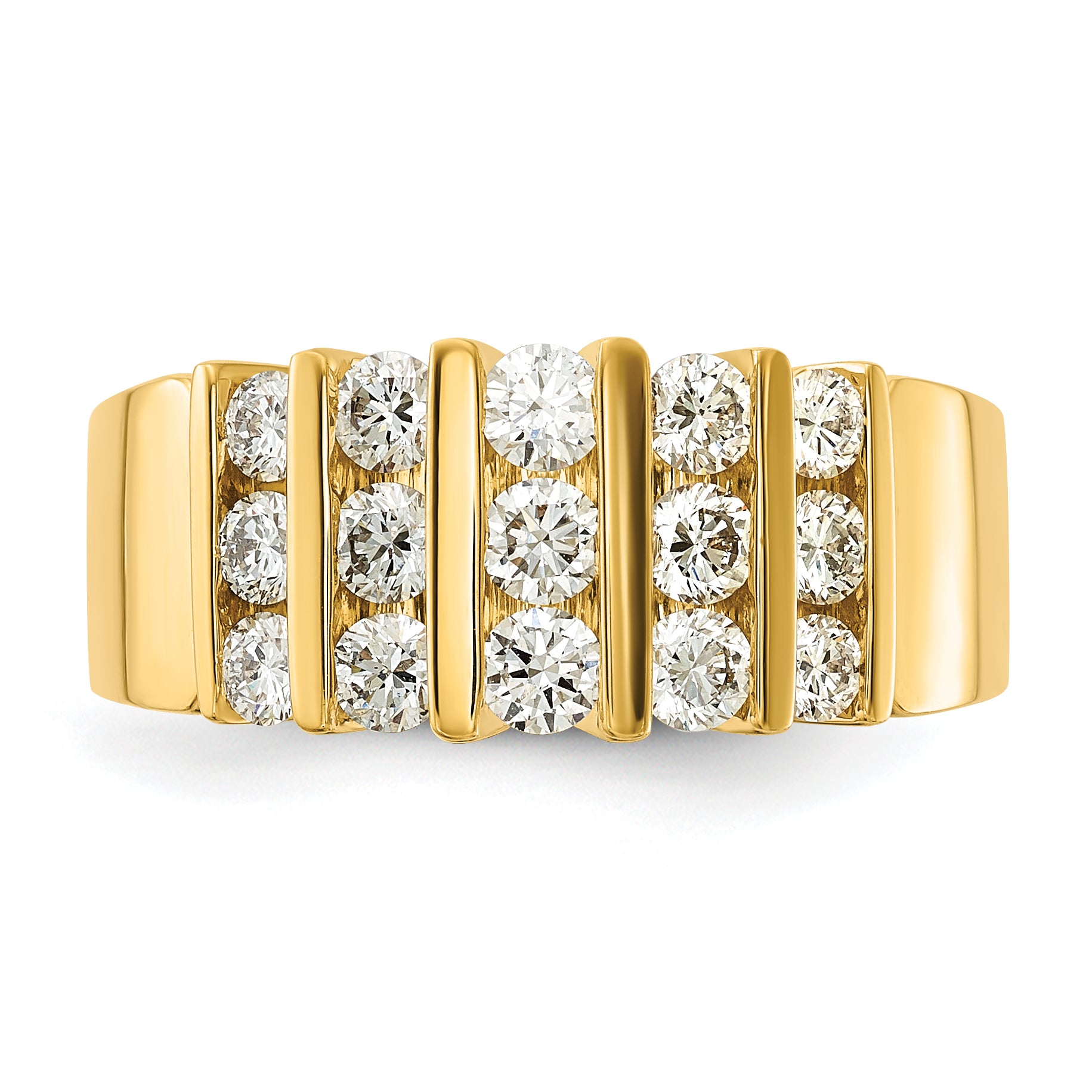 14k 1 carat Lab Grown Diamond VS/SI+ G+ Complete Fashion Band