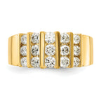14k 1 carat Lab Grown Diamond VS/SI+ G+ Complete Fashion Band
