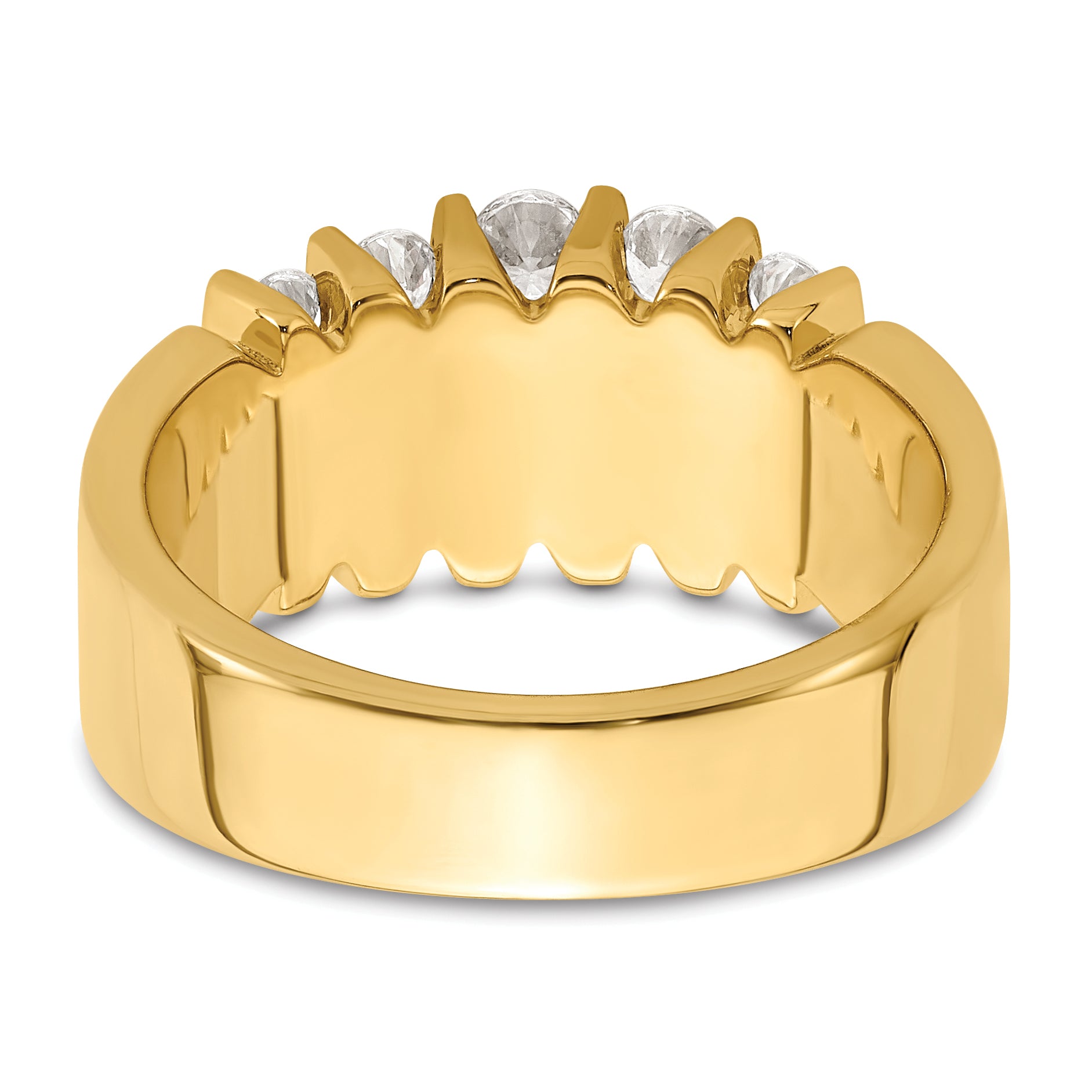 14k 1 carat Lab Grown Diamond VS/SI+ G+ Complete Fashion Band