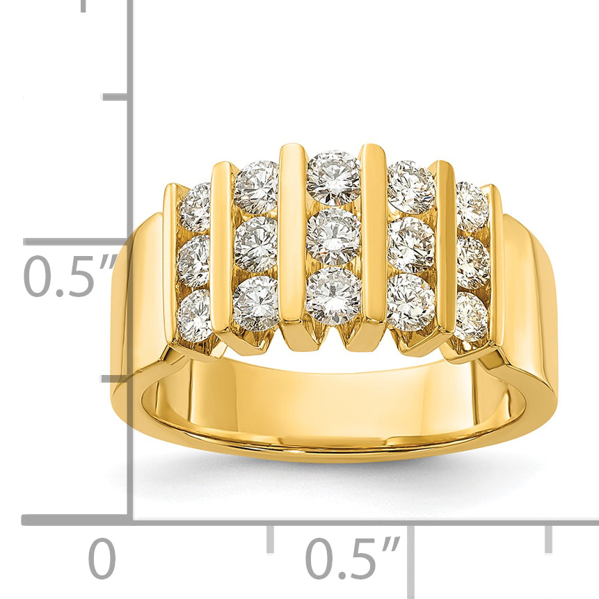 14k 1 carat Lab Grown Diamond VS/SI+ G+ Complete Fashion Band