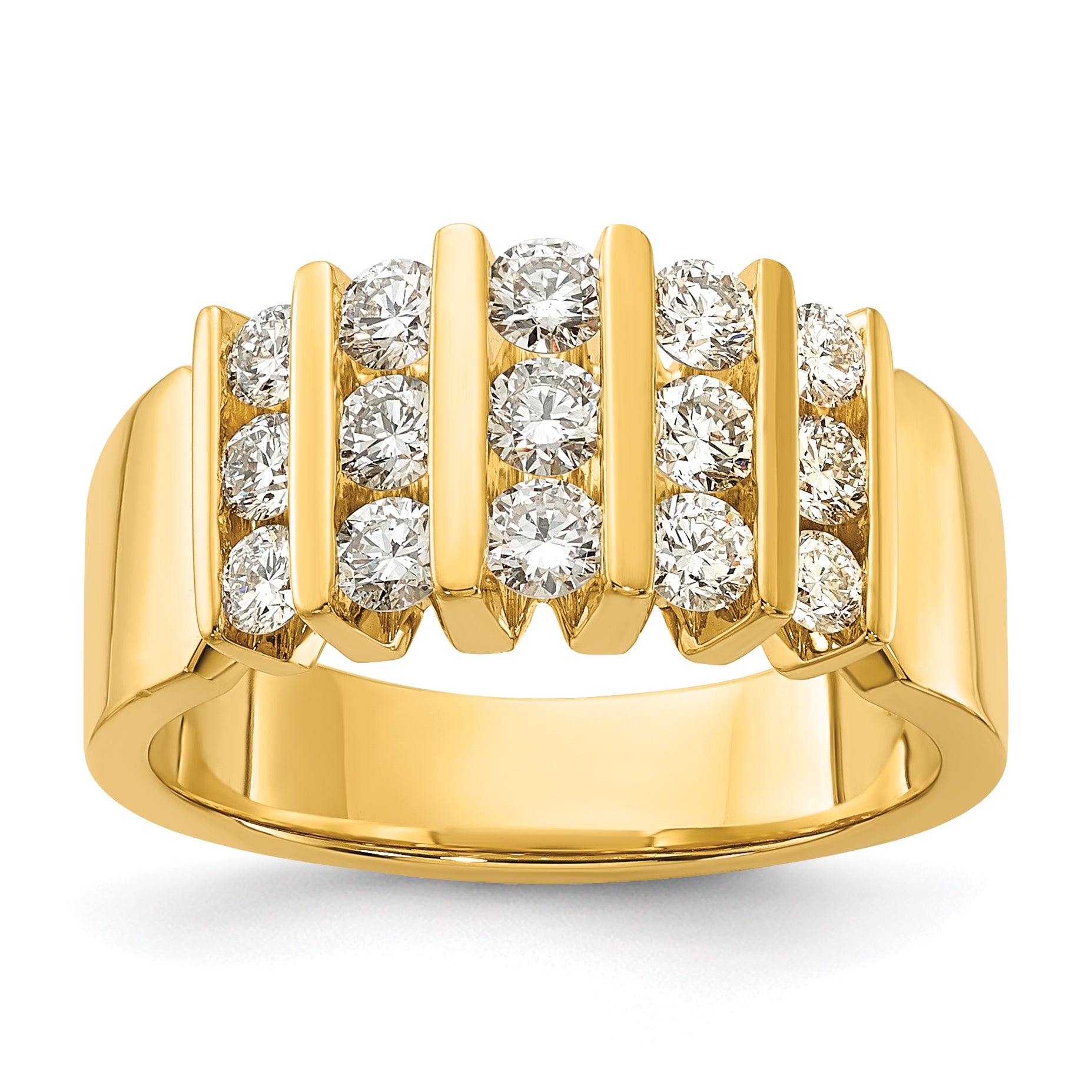 14k 1 carat Lab Grown Diamond VS/SI+ G+ Complete Fashion Band Main image