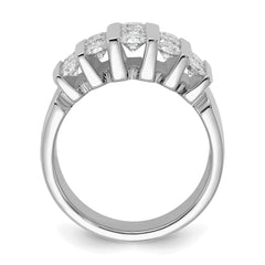 14k White Gold 1 1/2 carat Lab Grown Diamond VS/SI+ G+ Complete Fashion Band