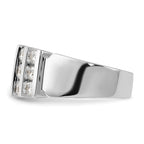 14k White Gold 1 1/2 carat Lab Grown Diamond VS/SI+ G+ Complete Fashion Band