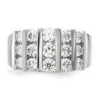 14k White Gold 1 1/2 carat Lab Grown Diamond VS/SI+ G+ Complete Fashion Band