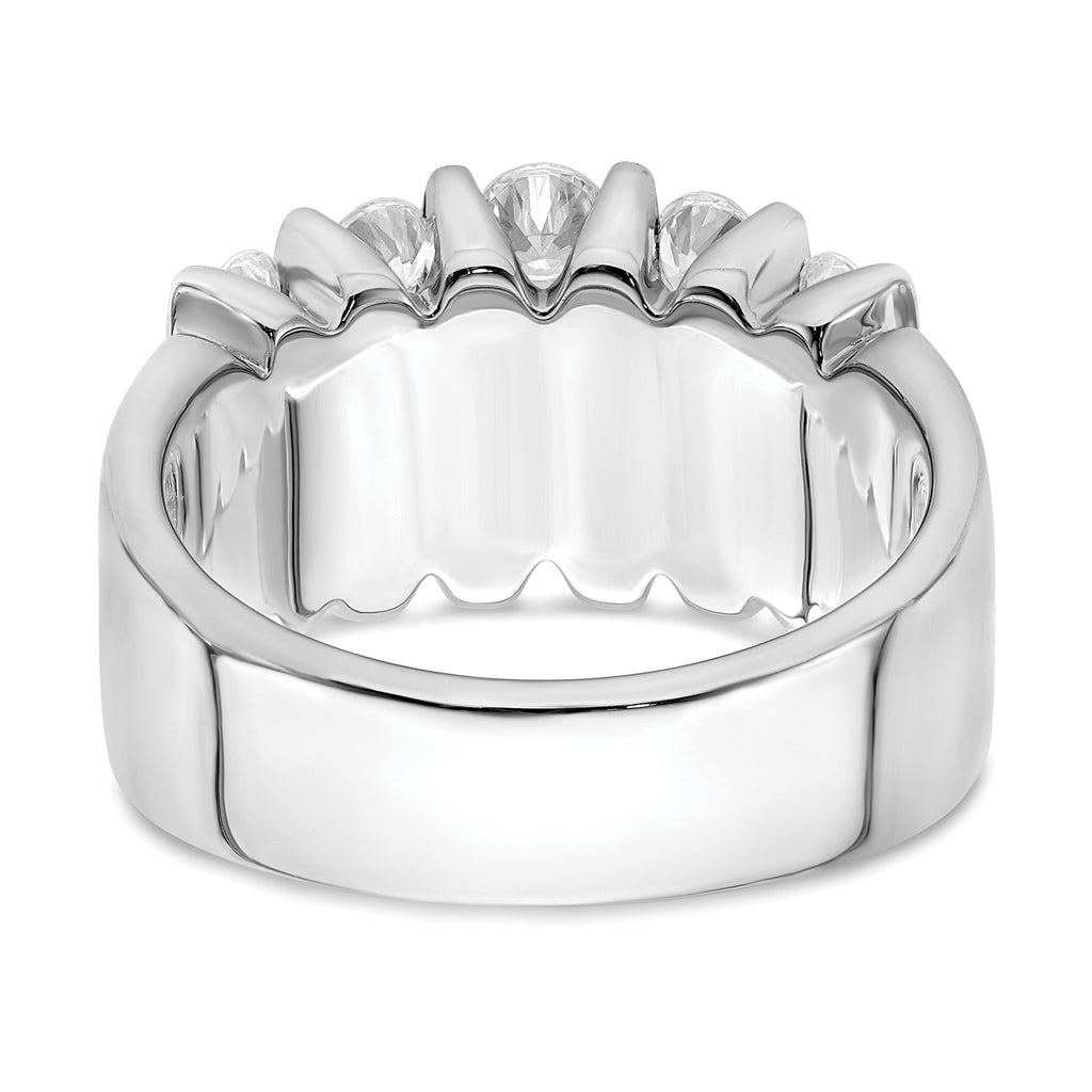 14k White Gold 1 1/2 carat Lab Grown Diamond VS/SI+ G+ Complete Fashion Band