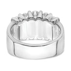 14k White Gold 1 1/2 carat Lab Grown Diamond VS/SI+ G+ Complete Fashion Band