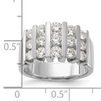 14k White Gold 1 1/2 carat Lab Grown Diamond VS/SI+ G+ Complete Fashion Band
