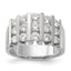 14k White Gold 1 1/2 carat Lab Grown Diamond VS/SI+ G+ Complete Fashion Band