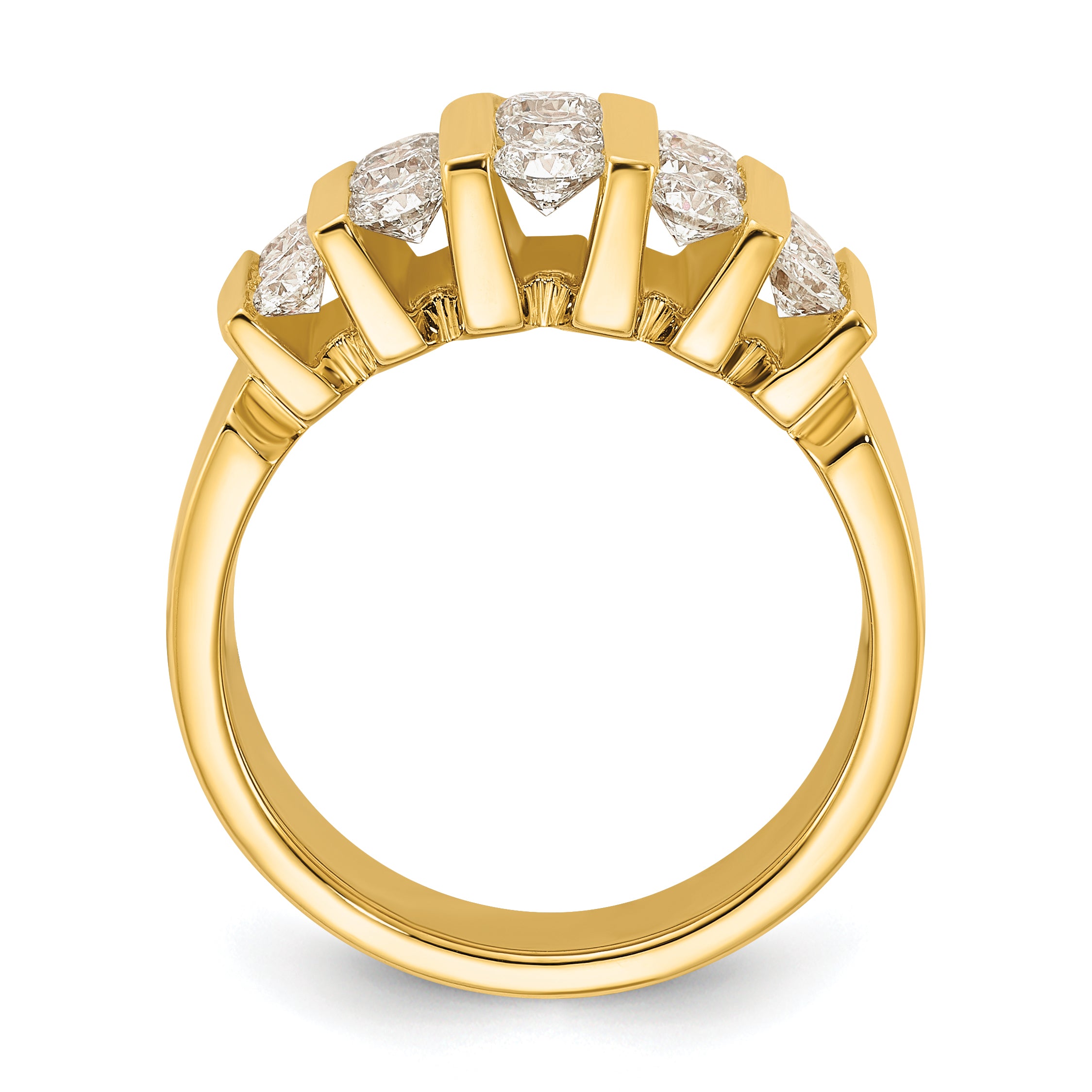14k 1 1/2 carat Lab Grown Diamond VS/SI+ G+ Complete Fashion Band Secondary image