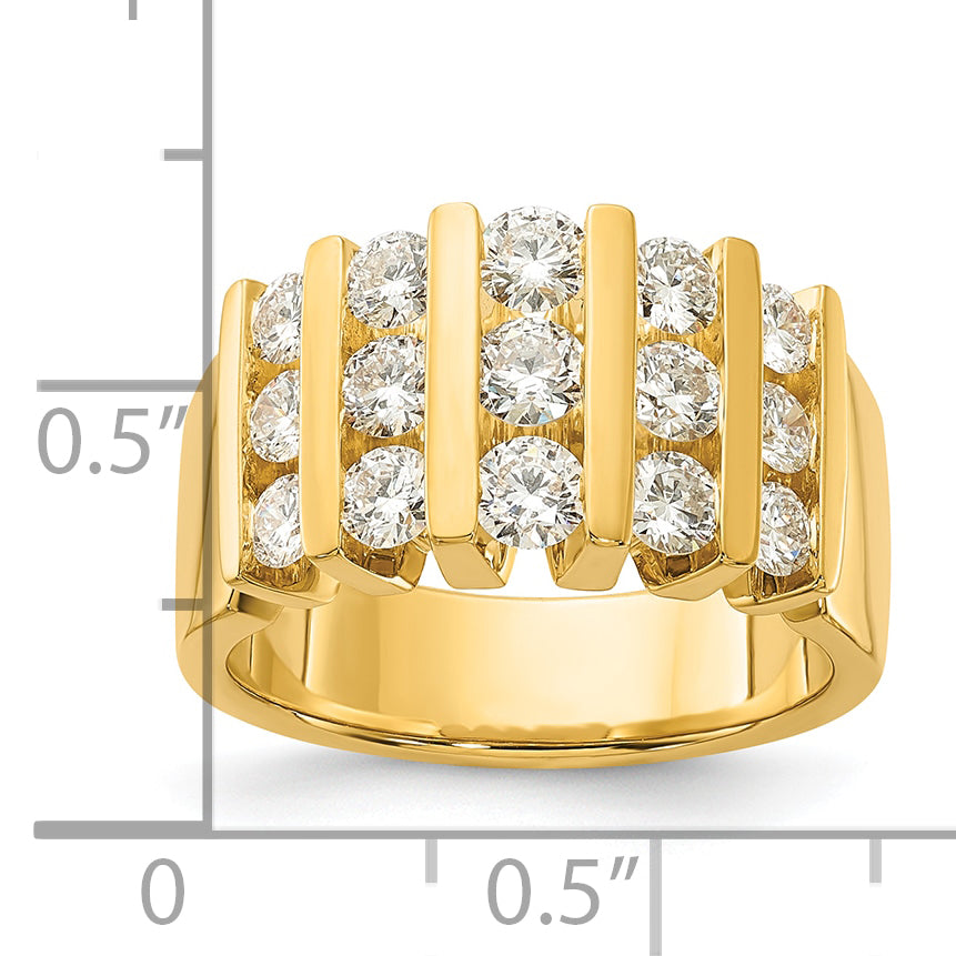 14k 1 1/2 carat Lab Grown Diamond VS/SI+ G+ Complete Fashion Band
