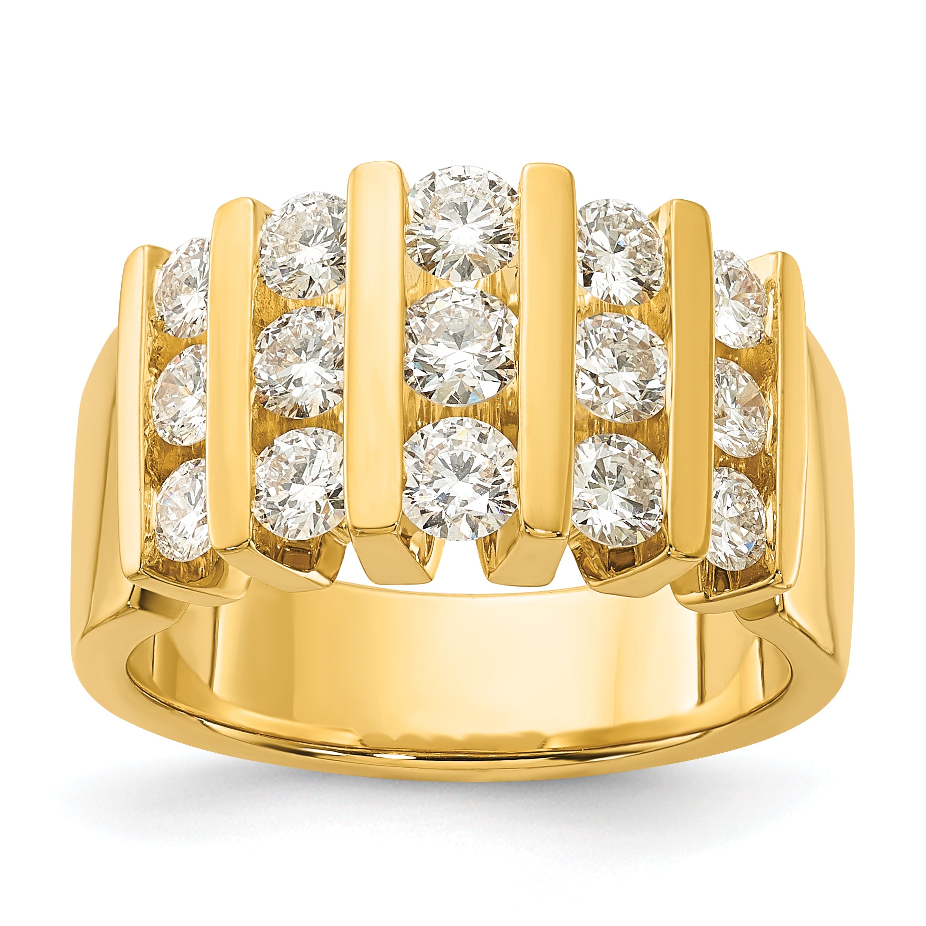 14k 1 1/2 carat Lab Grown Diamond VS/SI+ G+ Complete Fashion Band Main image