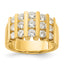 14k 1 1/2 carat Lab Grown Diamond VS/SI+ G+ Complete Fashion Band